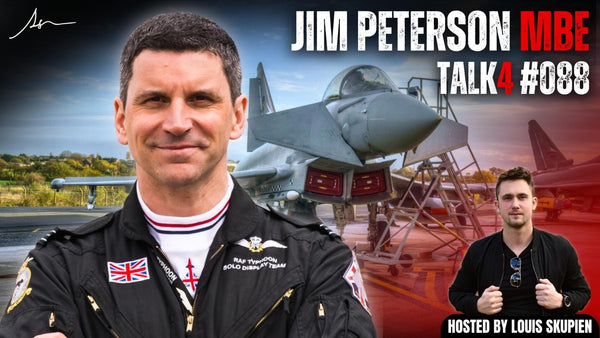 Jim Peterson Pilot | MBE RAF Eurofighter Typhoon Solo Display Pilot | Talk4 EP 088 louisskupien.com - LouisSkupien