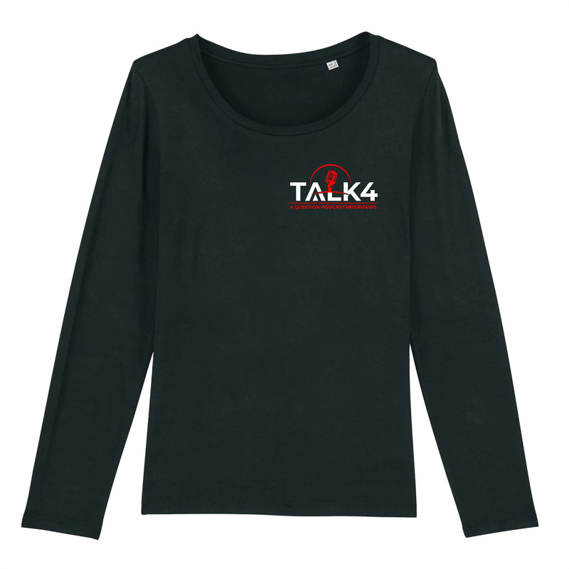 Talk4 Podcast Women Long Sleeve T-Shirt (SMALL LOGO) - LouisSkupien